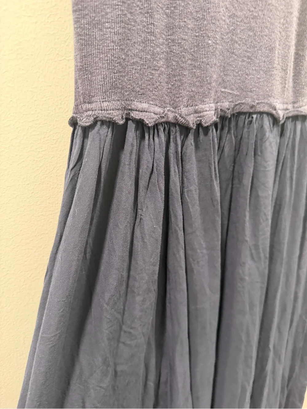 Free people Eloise maxi a line dress Navy Scoop Neck Maxi Dress S